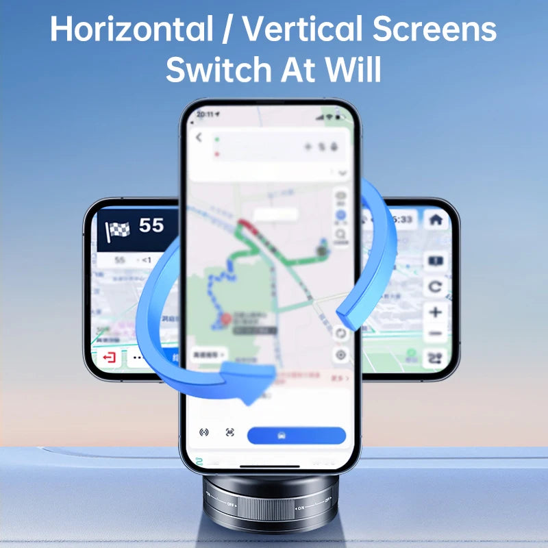 Zinc Alloy Vacuum Phone Holder 360 Suction Car Mount Dashboard Holder Universal Phone Holder for Car Gym Kitchen Car Accessories