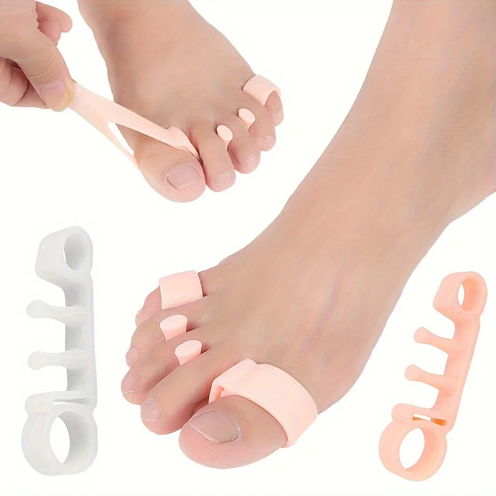 New Gel Toe Separators for Men & Women, Silicone Toe Spacer Pads, Big Toe Spreaders Splint with, Foot Care Tools Toe Care
