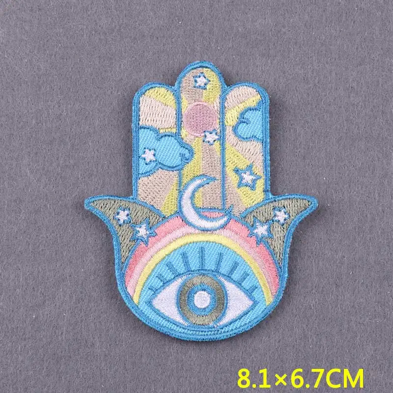 Devil Patch Iron On Patches For Clothing Thermoadhesive Patches On Clothes DIY Gothic Embroidery Patch Stripe Badges On Backpack