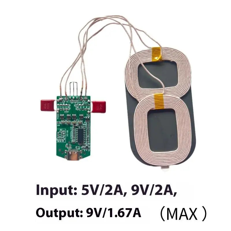 Wireless Charging Type-C Interface 15W Dual Coil Wireless Charging Module Wireless Charger PCBA Home Car Equipment