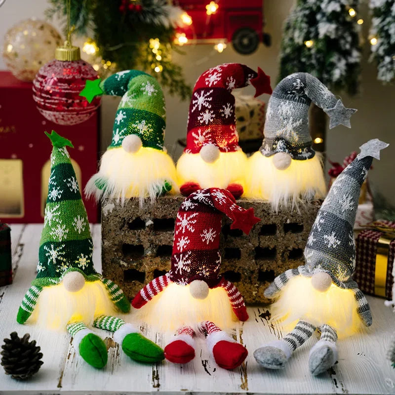 Glowing Plush Faceless Doll Christmas Ornaments Luminous Home Christmas Decor Navidad Natal New Year 2026