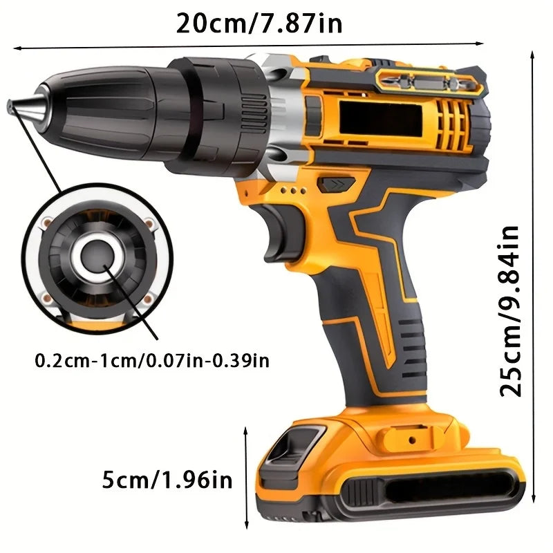 21V Cordless Drill Driver Kit, 2 Speed