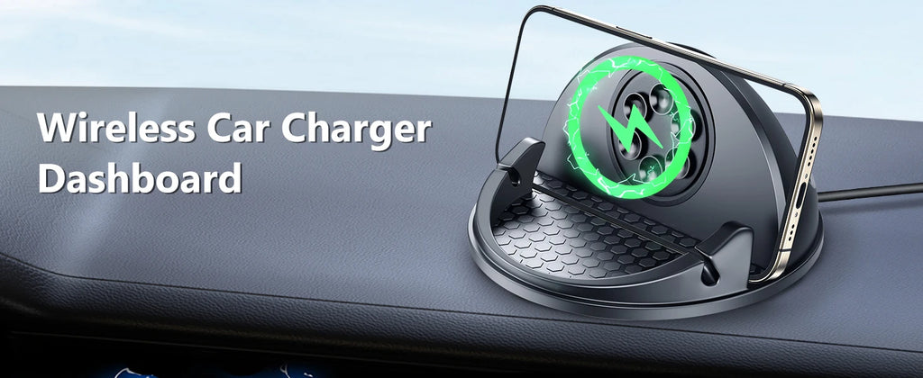 Car Phone Holder Wireless Charger Non-Slip,Mobile Phone Fast Wireless Charger for iPhone15W Wireless Car Charger Dashboard