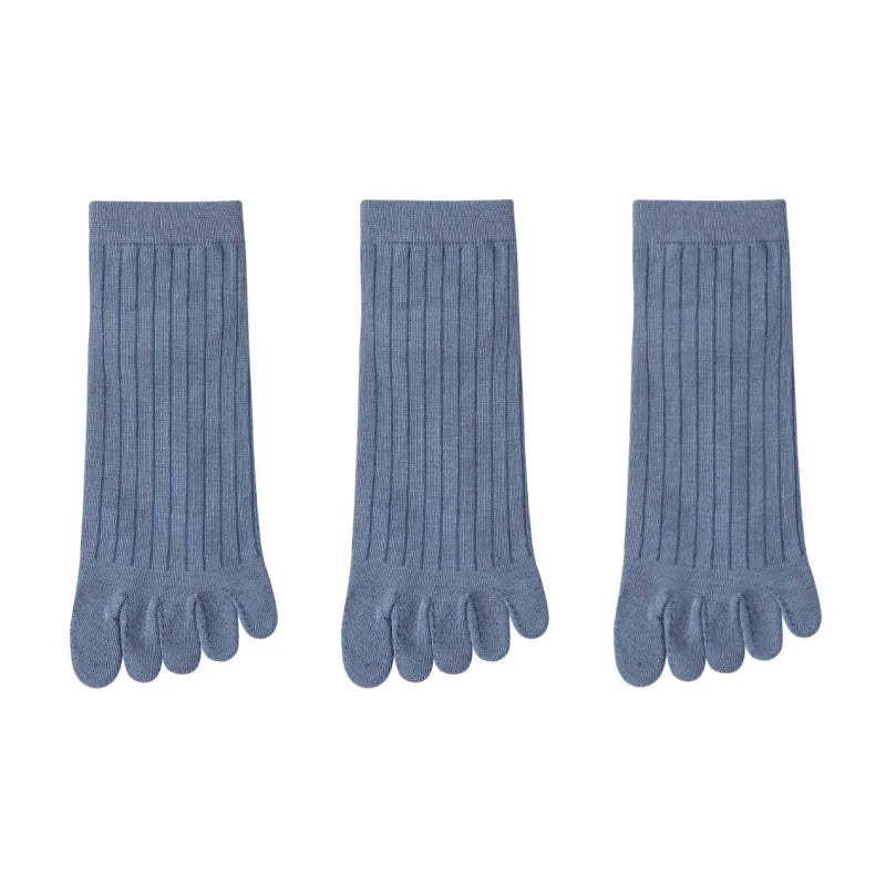 1/3/5 Pairs Mens Five Finger Socks Breathable Ankle Short Socks Thin Cotton Toe Socks with Separate Fingers Fashion Sports Socks