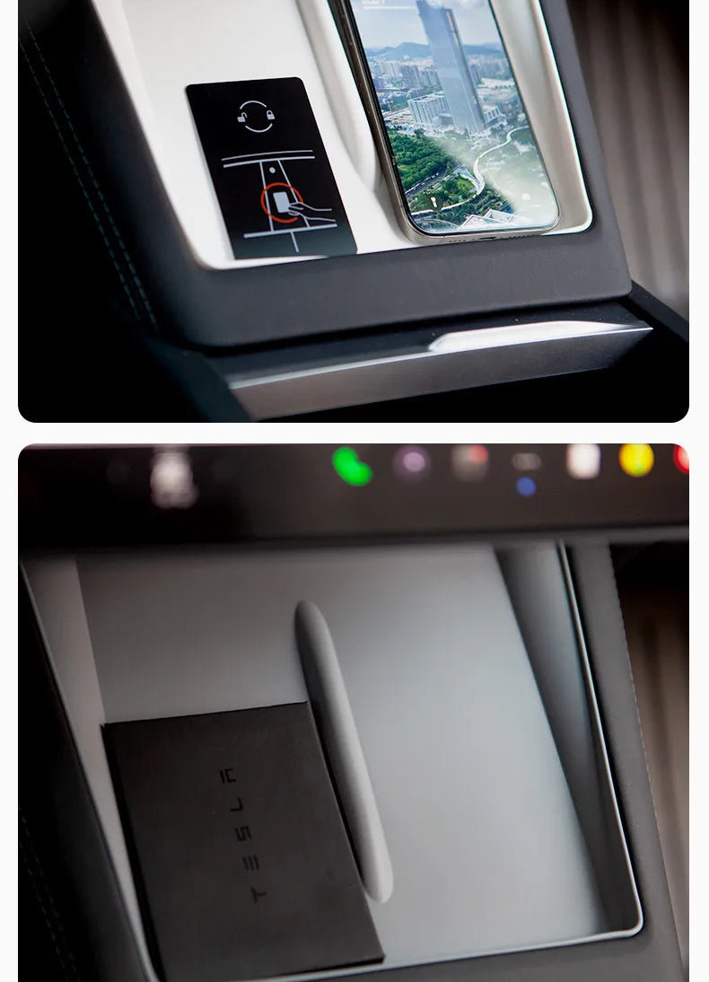 For Tesla Model 3 Highland 2024 Silicone Wireless Charger Pad Center Control Protector Non-slip Mat Car Interior Accessories