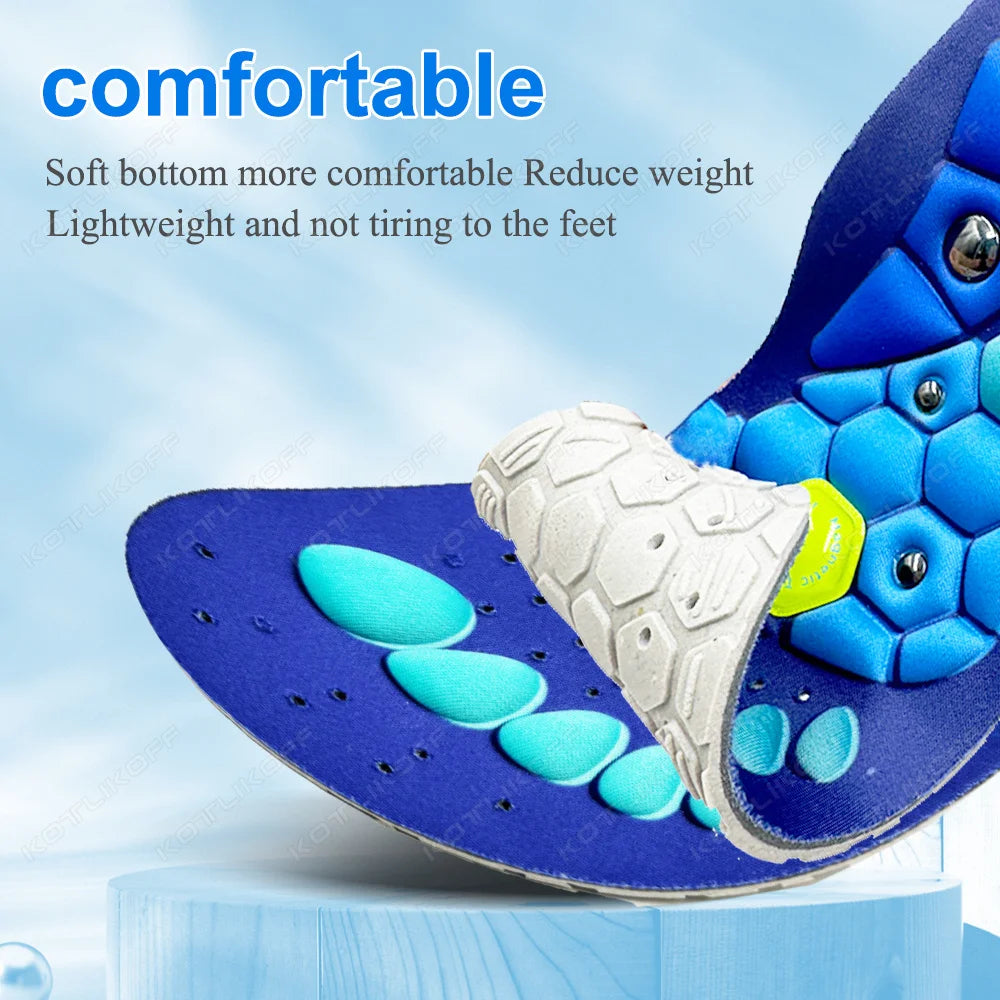 Medical Magnetic Therapy Sports Insoles Massage Foot Weight Loss Slimming Acupressure Insole Anti-fatigue Health Care Shoe Pads