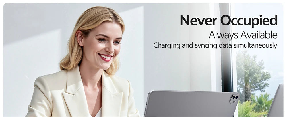 LULULOOK Magnetic Wireless Charger for iPad Pro/Air, 35W Aluminum Alloy Fast Charing with 6.5ft USB-C Cable Smart ipad Charger