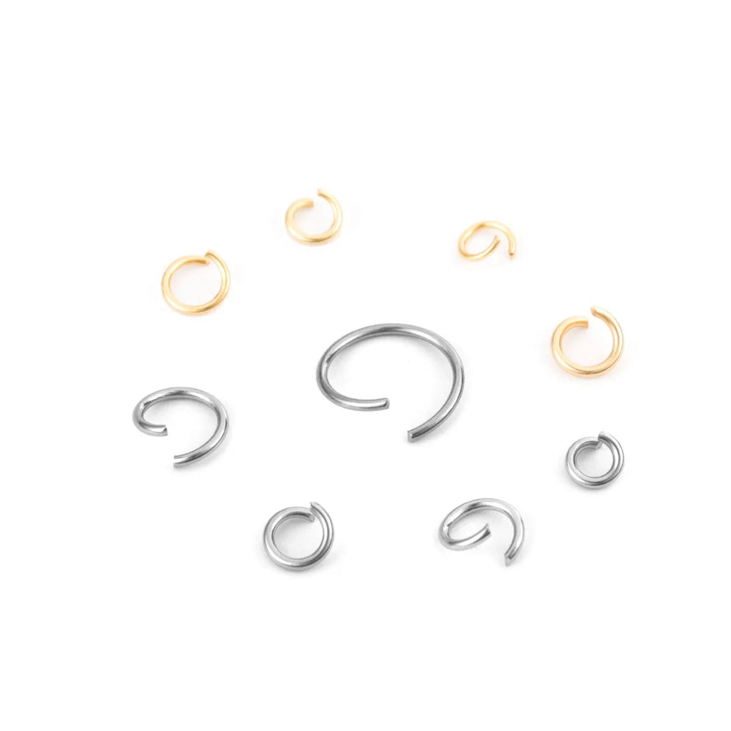 100-200pcs/lot Stainless Steel Split Rings Gold/Steel Color Open Jump