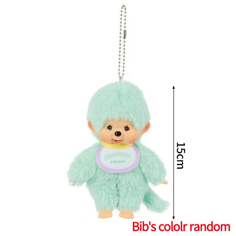 Monchhichi Keychain Kawaii Keychains for Bags Monchhichi Doll Hanging Pendants Children's Day Birthday Gift 몬치치