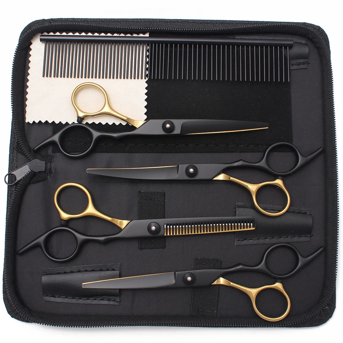 Dog Grooming Scissors 6" JP Stainless Pet Hairdressing Scissors Cutting Scissors Thinning Shears Comb Curved Scissors Z3001