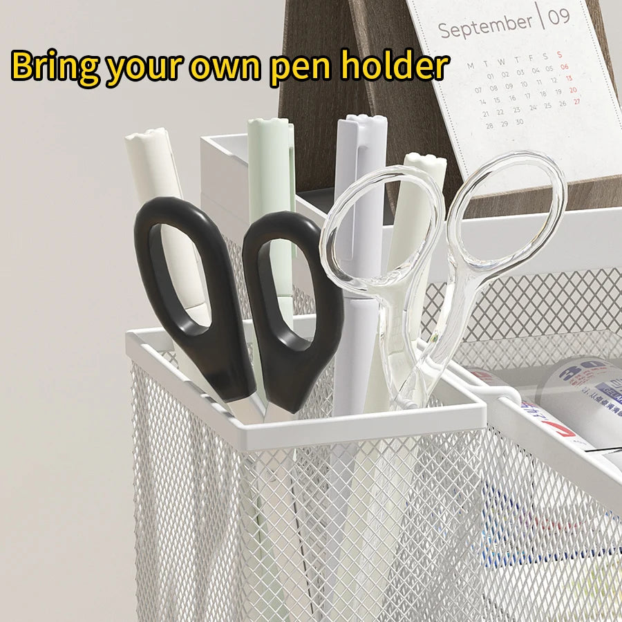Metal Mesh Desk Organizer Box Office A4 Paper Organizer Document File Letter Book Pen Brochure Filling Tray Rack Shelf Carrier