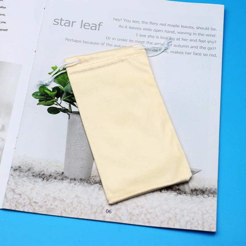 Microfiber Eyeglasses Bag Sun Bag Portable Cloth Bag Sunglasses Sunglasses Bag Simple Loading Glasses Storage Bag