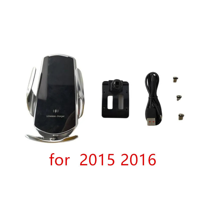 15W Fast Charging Wireless Charger Car Mount Phone Holder Automatic Clamping For 2012- 2016 Volkswagen VW Passat B7