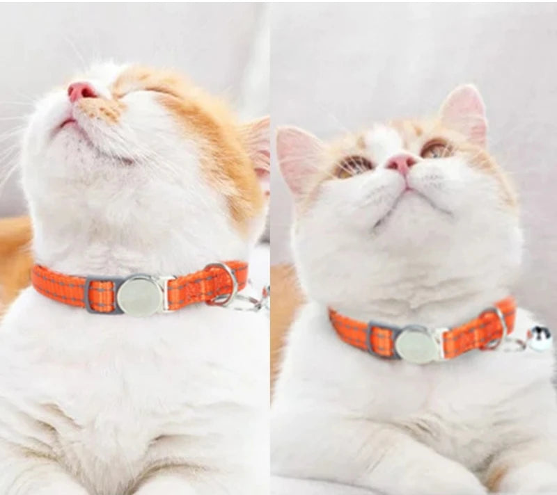 Personalized Cat Collar Pet ID Tag Name Custom Free Engraved ID Nameplate Kitten Puppy Anti-lost Nametag Safety Buckle Necklace