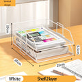 4-Tier Desk Organizer Stackable Tray Office Desk Organizer File and Desktop Holder for Paper Letter Accessories Black