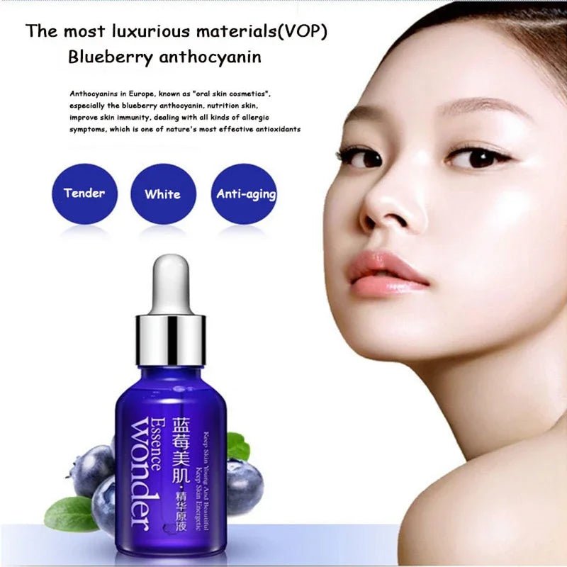 BIOAQUA Blueberry Wonder Essence Serum Face Lifting Anti Aging Wrinkle Serum of Youth Organic Cosmetic Charm Liquid Skin Care