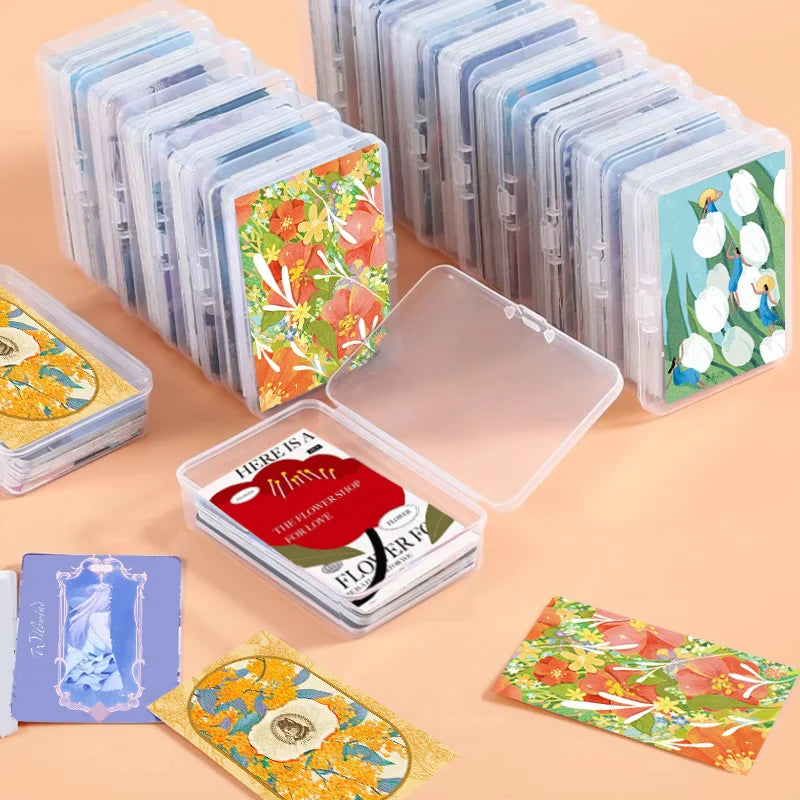 3pcs Transparent Playing Cards Storage Boxes Plastic Games Card Container Case Packing Poker Game Card Organizer