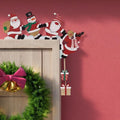 New#Wooden Christmas Door Frame Corner Decor With Santa Snowman Reindeer Design Hanging Gift Pendants For Home Xmas Decoration