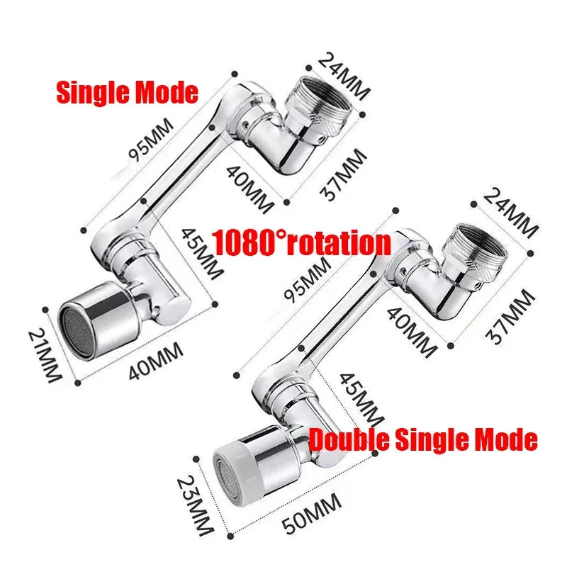 Rotatable Multifunctional Extension Faucet Aerator Kitchen Sink Faucet Extender Adapter Bathroom Tap Swivel Robotic Arm Sink Fit