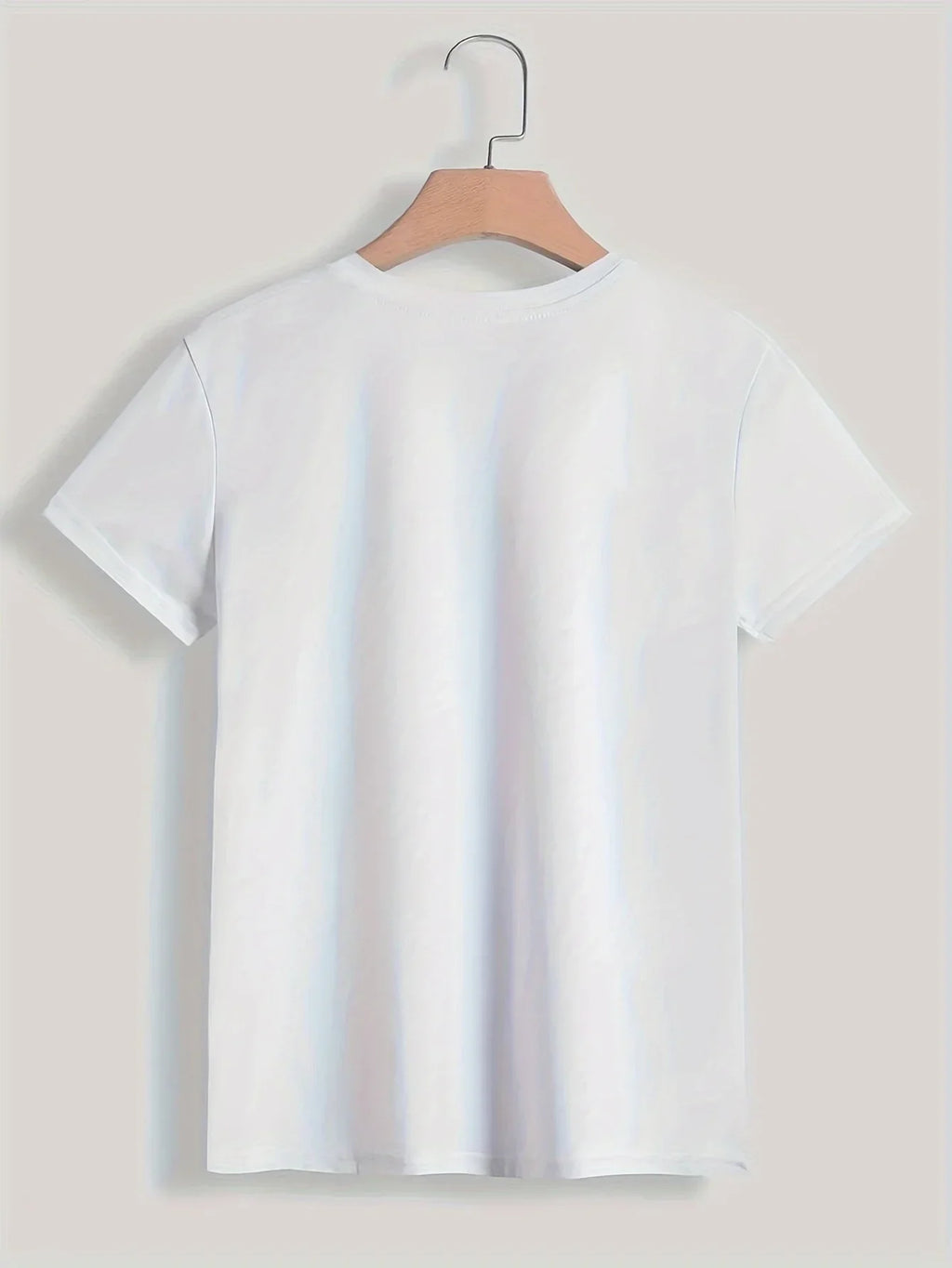 Y2k T Shirt Paris Women Print T-Shirt Girl Short Sleeve - Fq800T White