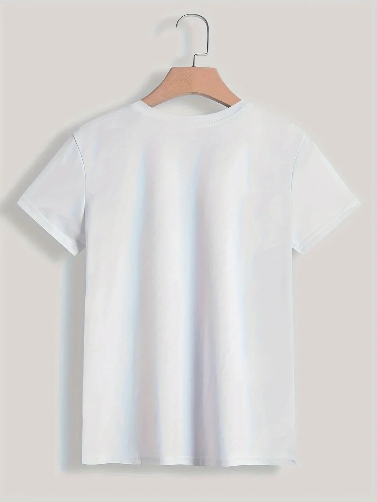 Y2k T Shirt Paris Women Print T-Shirt Girl Short Sleeve - Fq800T White