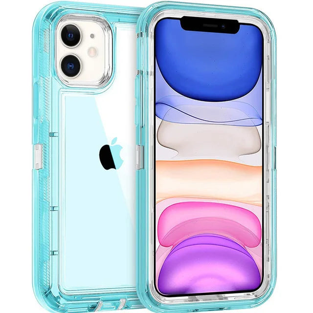 Military Level Heavy Duty Hard 3IN1 Transparent Shockproof for