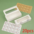 10/20/30/50 Pcs Kraft Paper Packaging Boxes Transparent Window Candy Baking Cake Box For Wedding Birthday Party Gift Box