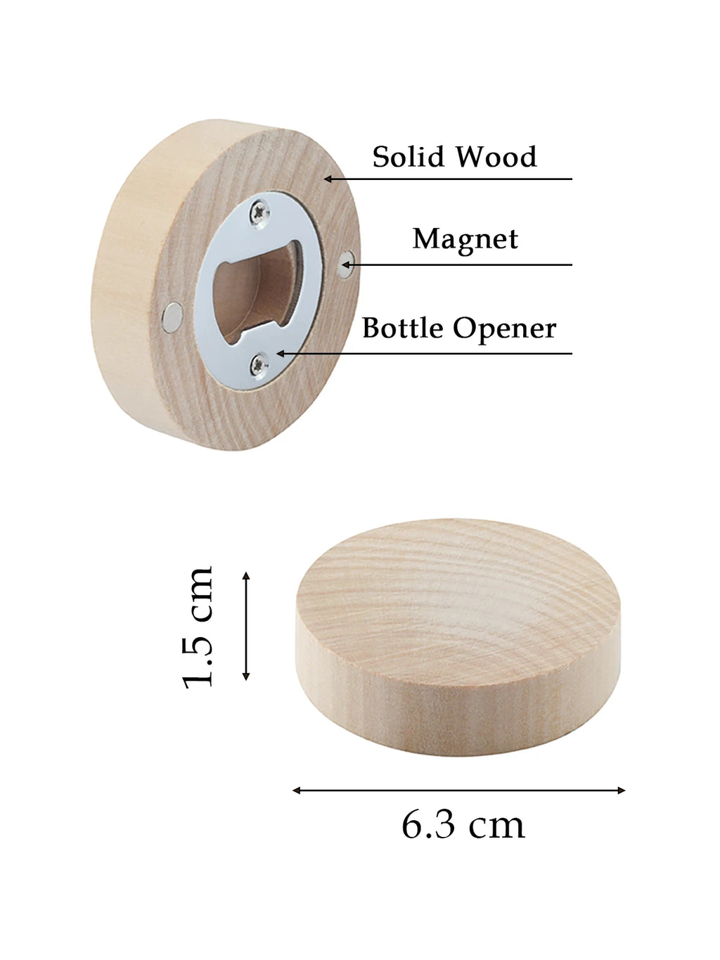 Personalized Wedding Favor Bottle Opener Fridge Magnet Wooden Magnetic Bottle Opener Party Favor Wedding Gift Souvenir for Guest