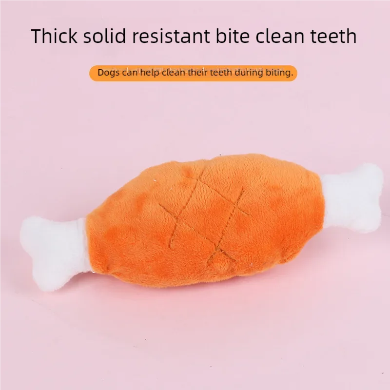 Dog Squeaky Toy Chicken Legs Bone Shape Pet Dog Plush Toy for Small Medium Large Dogs and Cats juguetes para perros