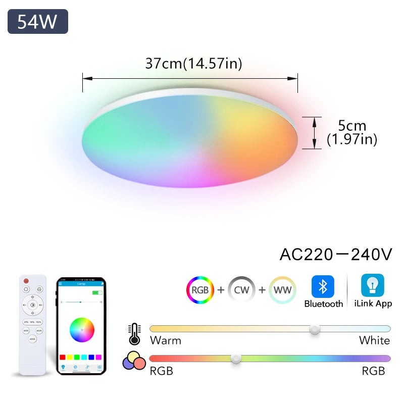 BENEWTON Smart Ceiling Light RGB CCT APP Control 370mm 300mm 18-54w 220v Ambient Light For Bedroom Home Decor