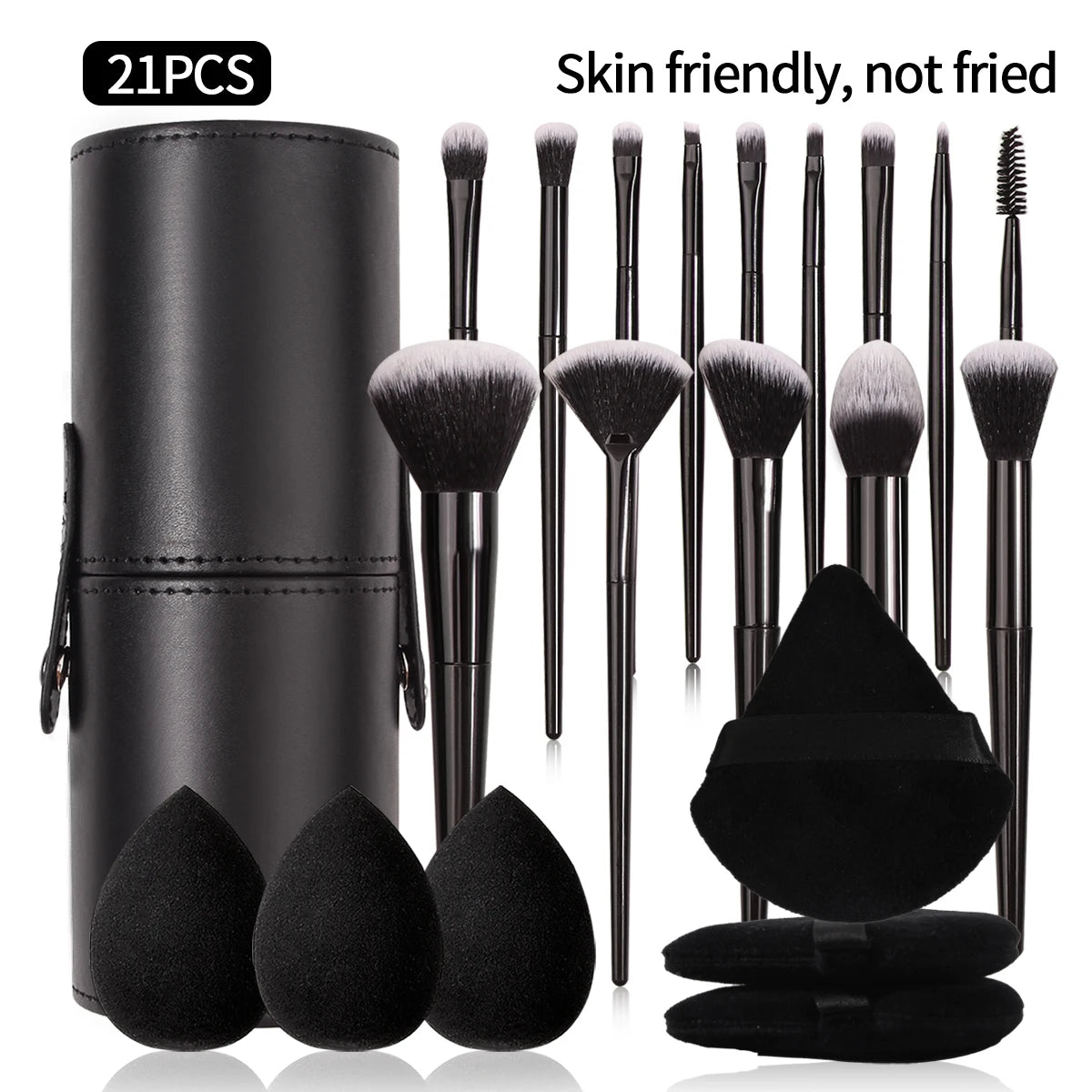 Black Makeup Brush Set Professional Super soft detail brush