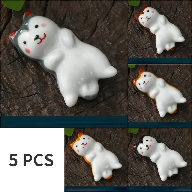 Cute Cat Ceramic Chopsticks Holder Stand Fine Design Chopstick Rack Pillow Care Rest Japanese Style Kitchen Tableware Tools New