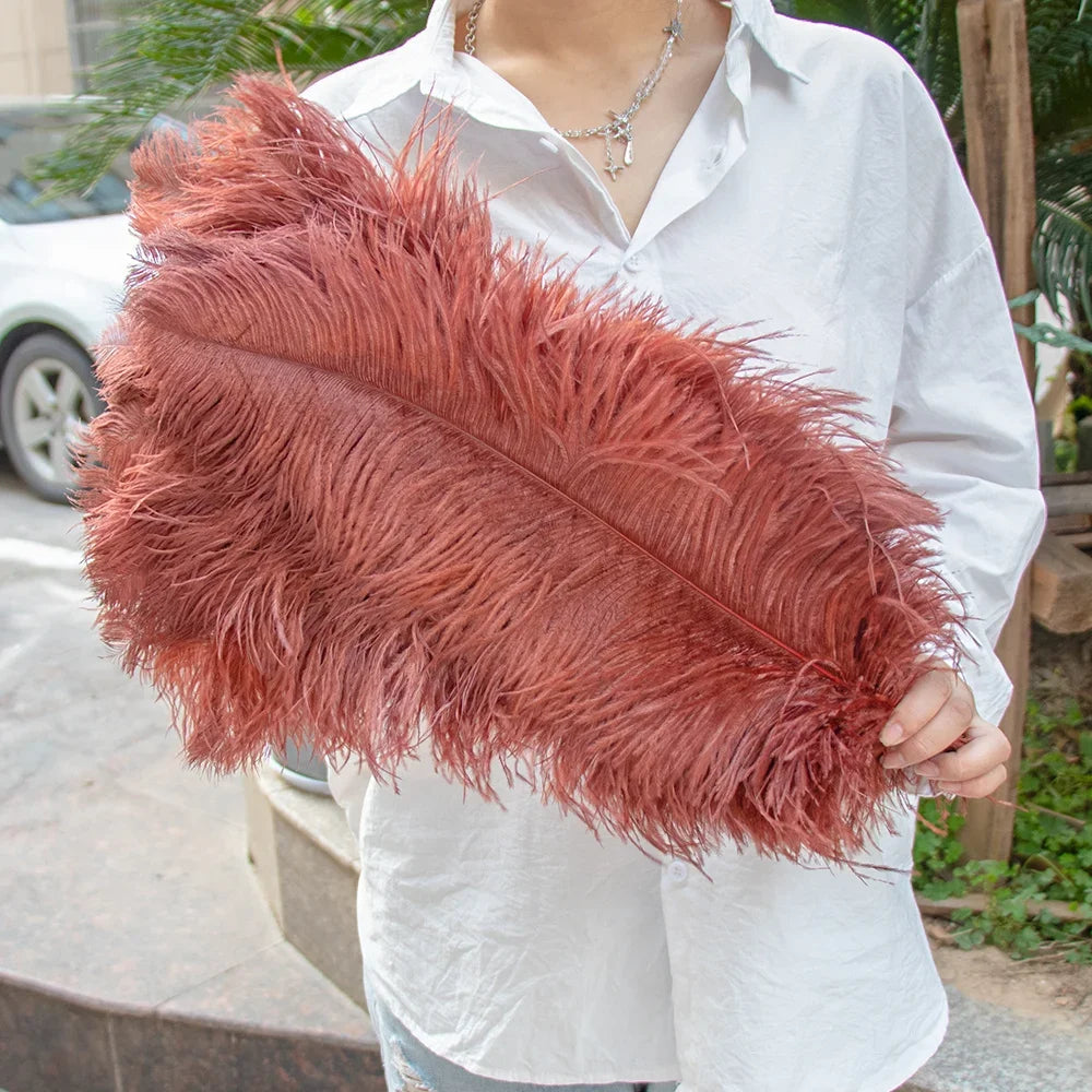 Wholesale 10PCS Natural Ostrich Feathers 15-55cm for Crafts Wedding Party Home Decor Ostrich Plumes Table Centerpiece Feather