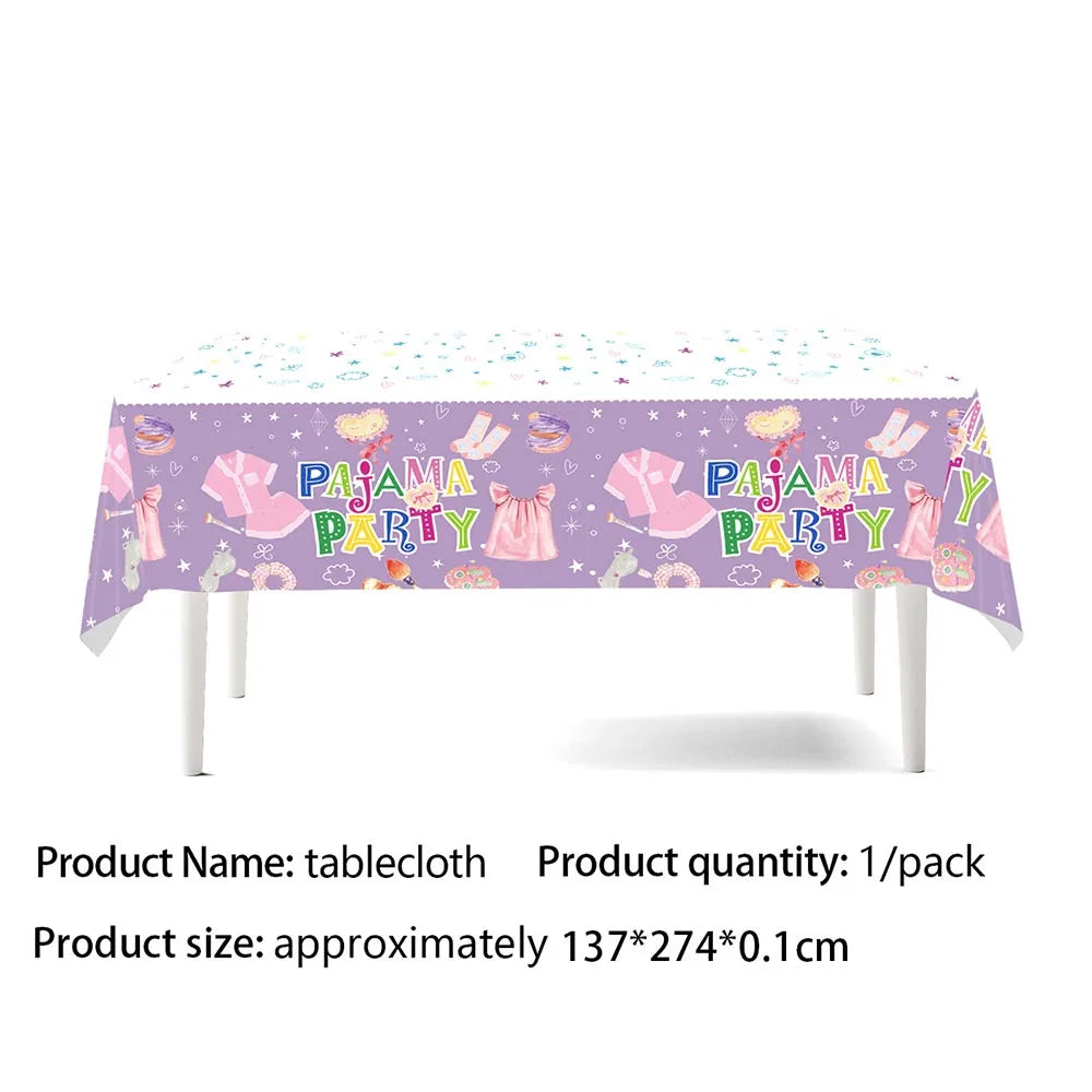 Pink Pajama Theme Candy Biscuit Snack Gift Bags with Handle Girls Night Birthday Party Baby Shower Decoration Supplies Gifts