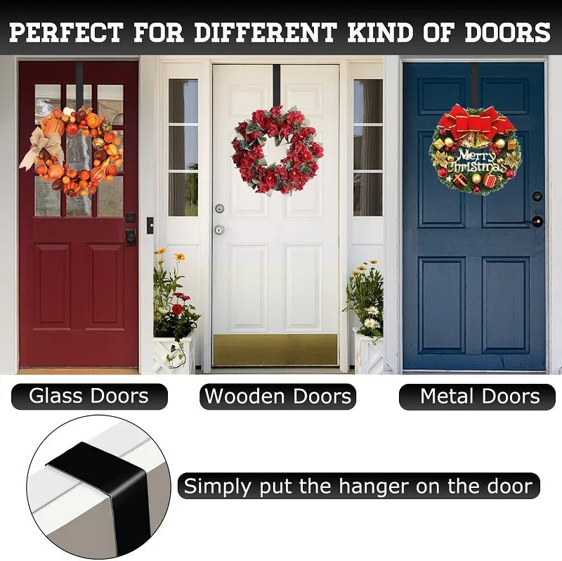 Easter Decoration Wreath Hanger for Front Door Christmas Halloween Metal Over The Door Single Hook Ornament Wreath Door Hanger