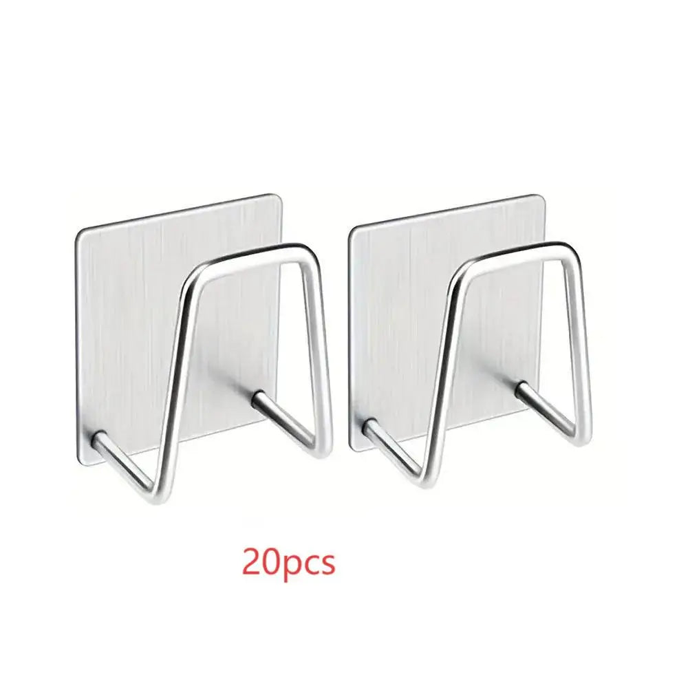 1-2Pcs Kitchen Sink Sponge Rack Drain Storage Holder Self Adhesive Stainless Steel Wire Ball Rag Brush Organizer Wall Hooks