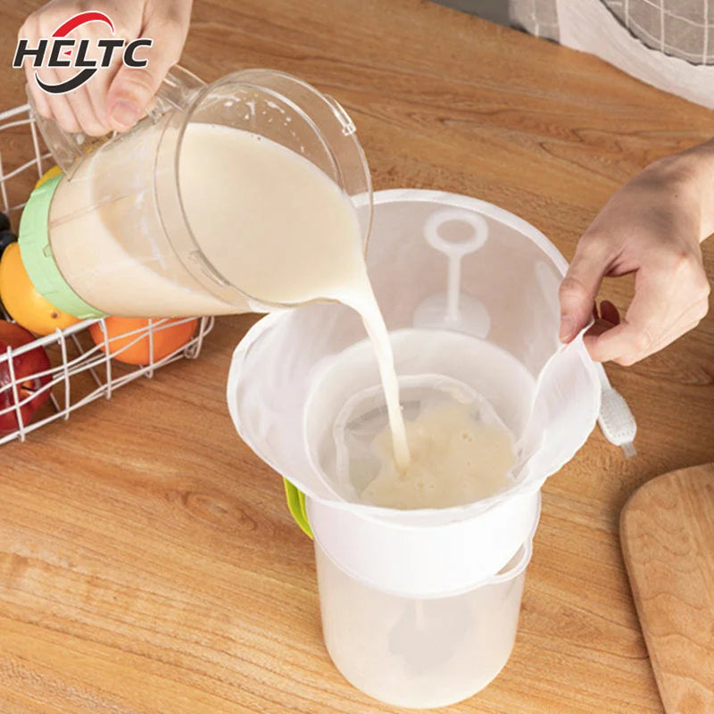 Soybean Filter Net Bag Nylon Liquid Filter Net Bag Milk Coffee Filter Net Bag Reusable Fine Mesh Paint Squeeze Mesh Kitchen Tool