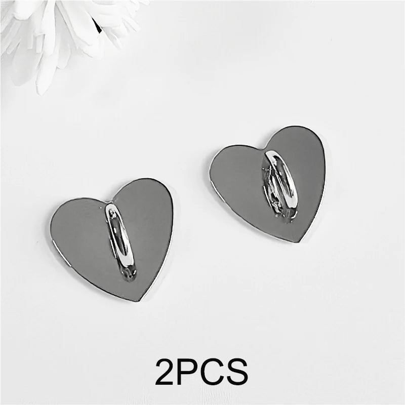 Metal Heart Mobile Phone Ring Holder Pendant Hook Round