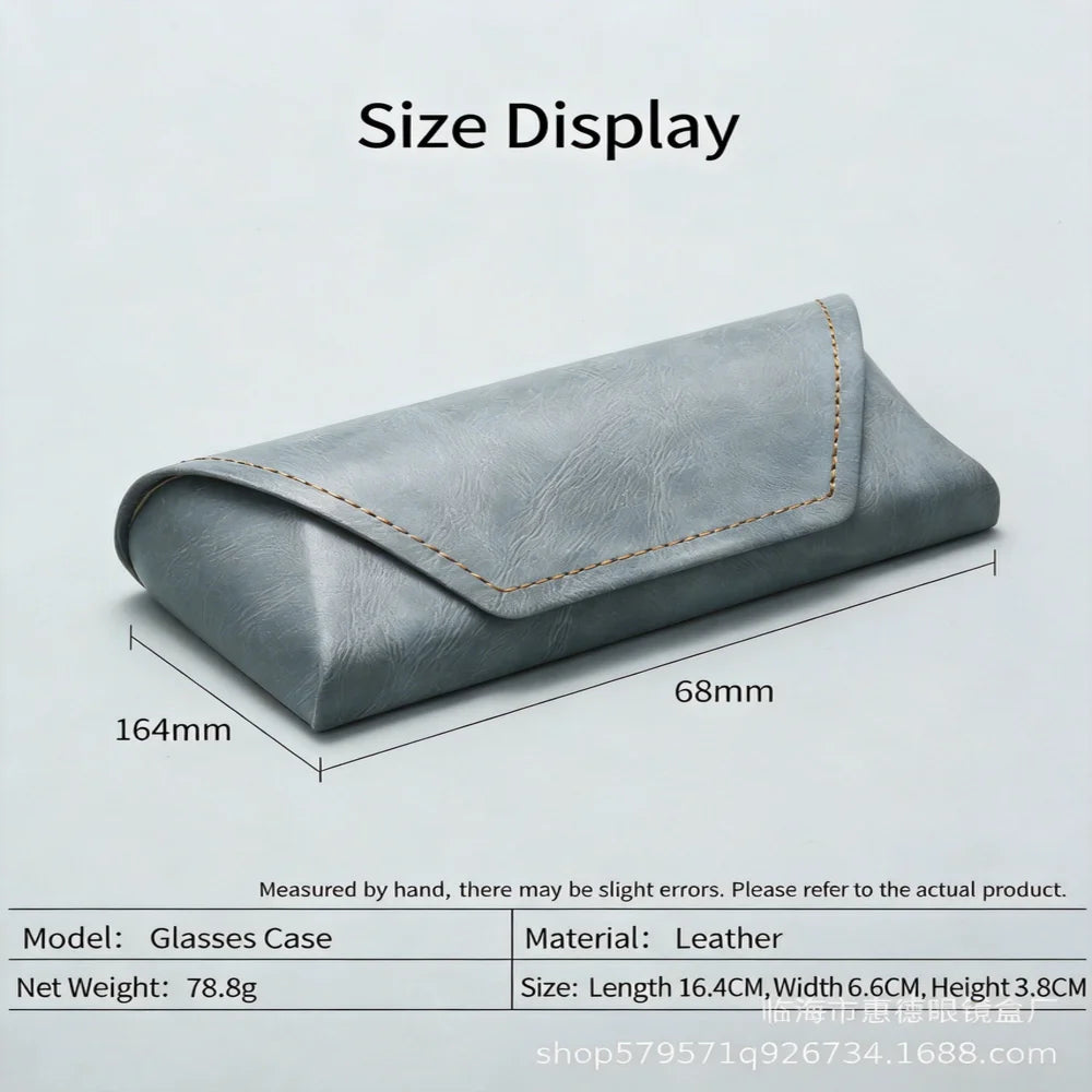 Vintage Leather Eyeglasses Case Handmade Retro Sunglasses Holder Durable Stylish Perfect Gift for Men Women Glasses