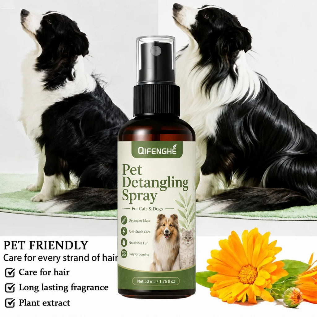 Pet Hair Detangler and Dematting Spray for Dogs Cats