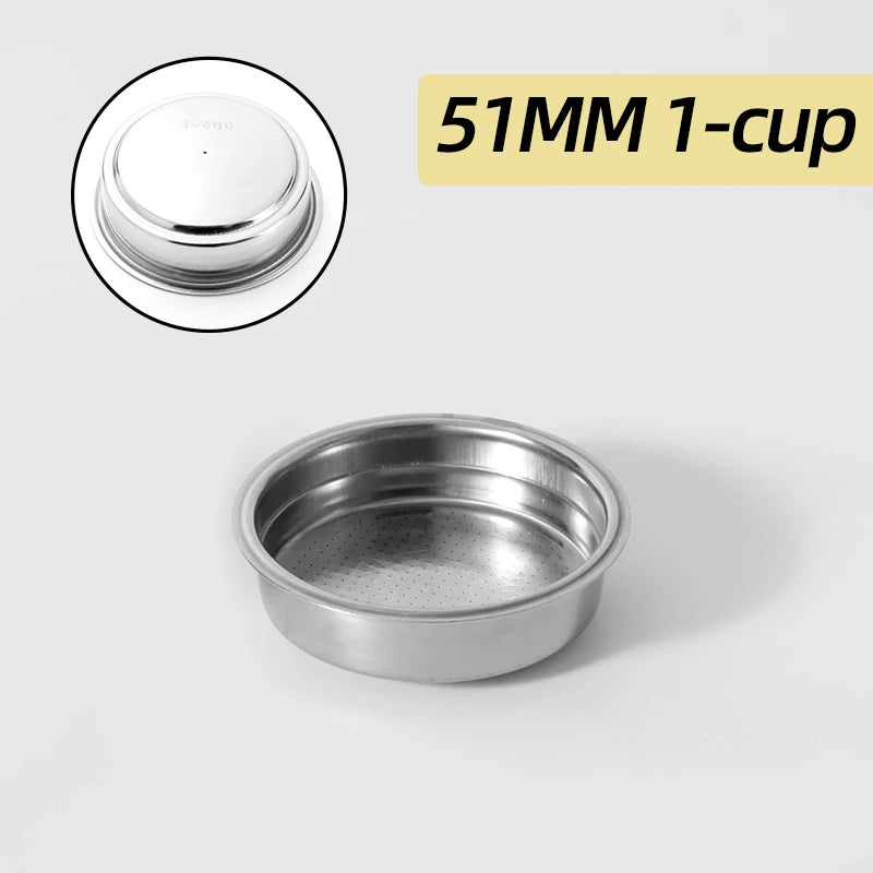 51MM Coffee Filter Basket Replacement Stainless Steel For Delonghi Bottomless Portafilter Espresso Good Accessories Barista Tool