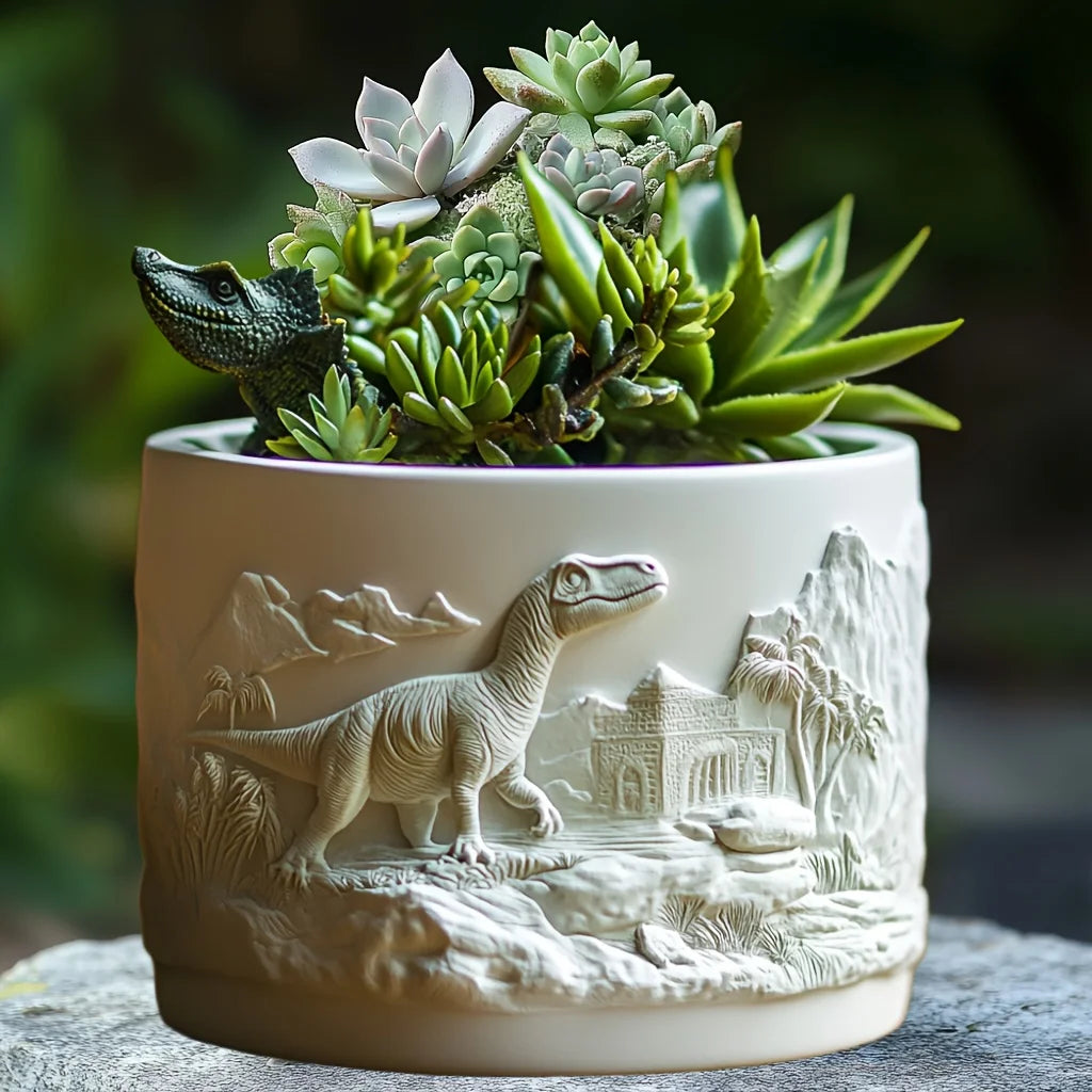 Sea Bay Canyon Relief Succulent Plant Flower Pot Resin Silicone Mold Mountain Range Sea Sunrise Relief Storage Box Gypsum Molds