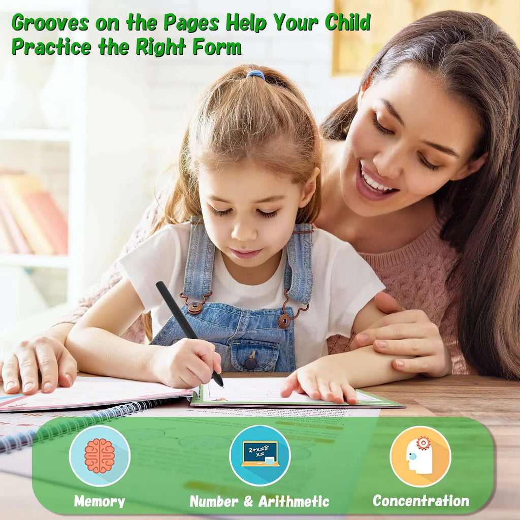 Handwriting Workbooks Practice Copybook Magic Reusable Calligraphy Handwriting Tracing