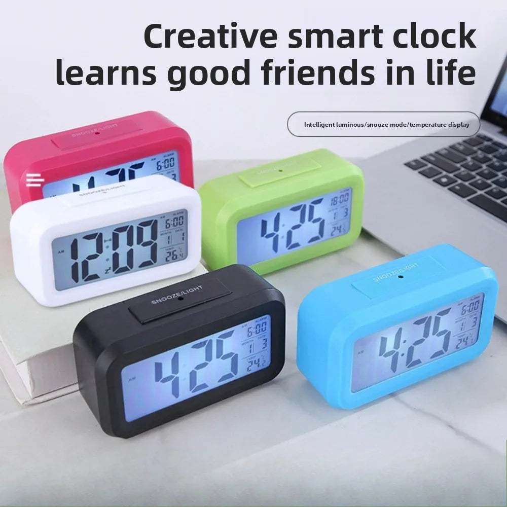 Digital Led Clock Household Bedside Battery Powered Multi-function Alarm