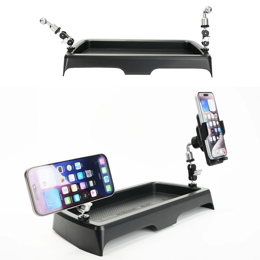 Double Car Phone Holder With Storage Box Base Magsafe Wireless Charger Phone Mount For Suzuki Jimny 2018-2024 2025 JB64 JB74