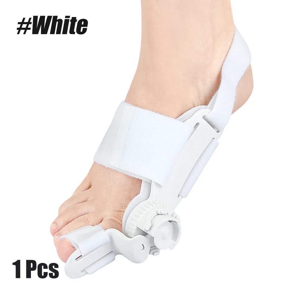 Bunion Corrector for Women & Men - Adjustable Knob Brace with Toe Separator & Anti-Slip Heel Strap, Big Toe Pain Relief (1PC)
