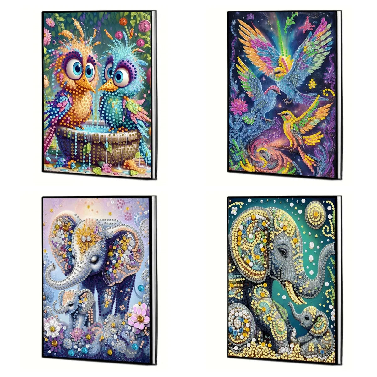 Diamond Painting DIY handicraft kit bird, elephant pattern leather female adult Diamond Painting Diary Sketch Book Kit