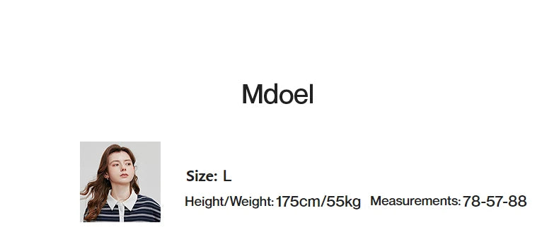 TOYOUTH Women Hoodies Sweatshirt 2025 Autumn New Spliced Fake Two Piece Polo Collar Striped Casual Pullover Tops