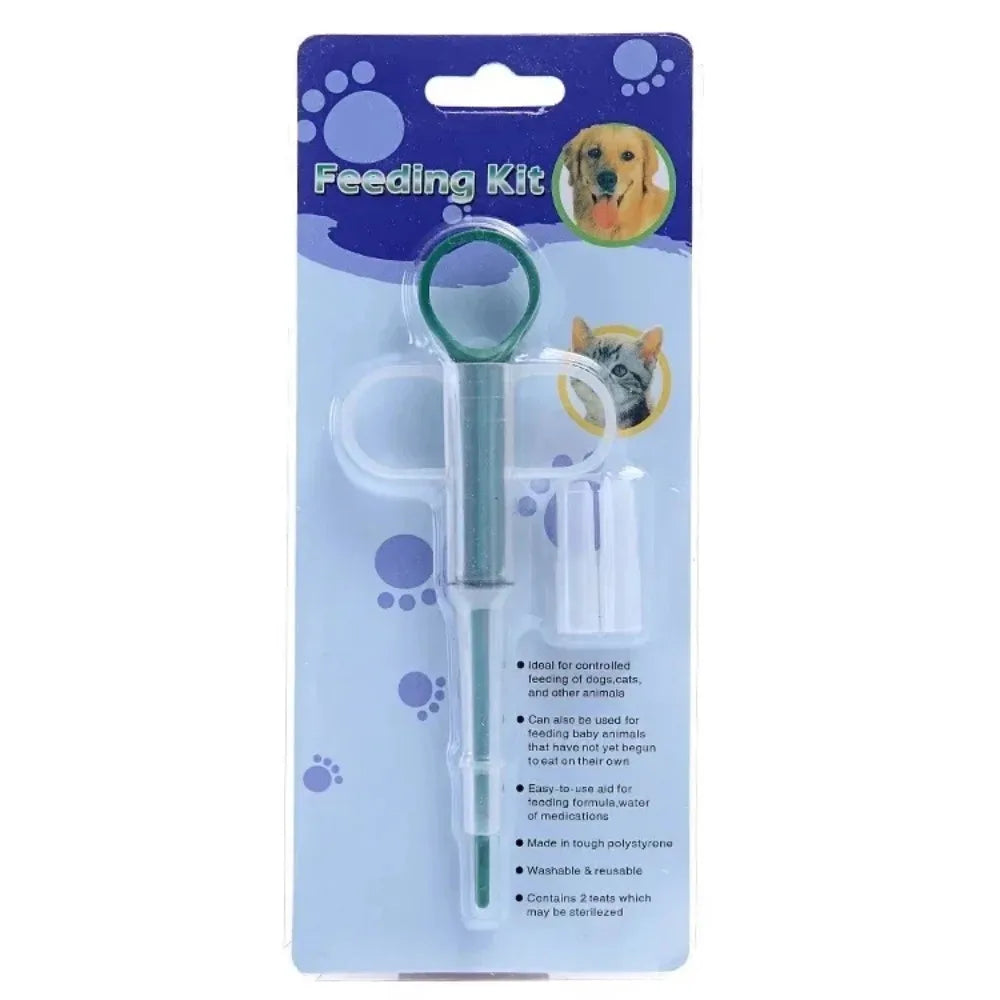 Pet Pills Applicator Cats Dogs Syringe Medicine Feeder Insect Repellent Supplies Can Clip Pills Cats and Dogs Pet Water Feeder