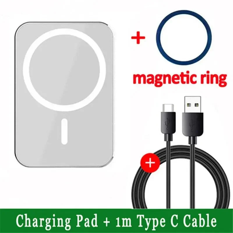 Magnetic Car Wireless Charger For iPhone 12 13 14 15 Pro Max Mini Magnet Car Phone Holder Stand Mount 15W Fast Charging Station